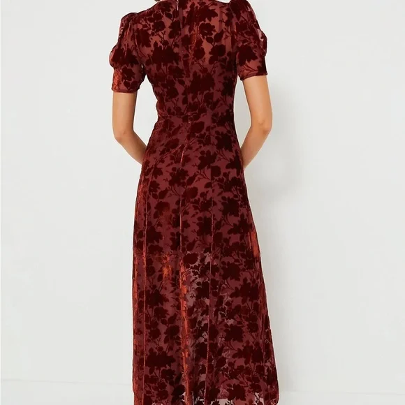 Copper Floral Ralph Velvet Dress - Picture 4 of 8